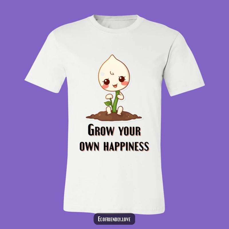 Funny Kawaii Sprout Planting Seed T-Shirt: Grow Smiles With This Tee