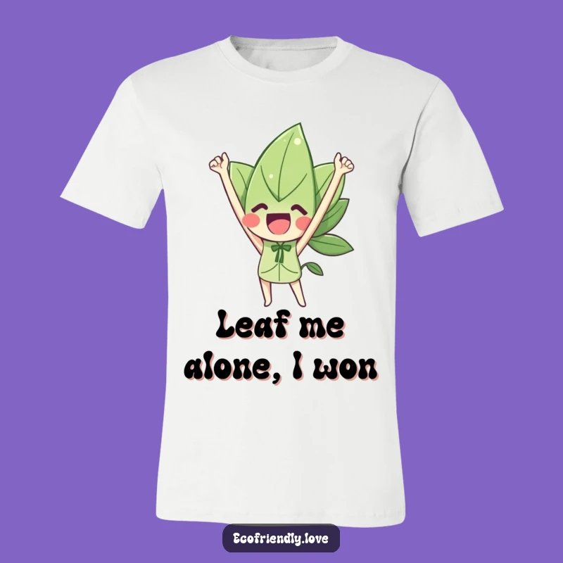 Funny Leaf Character Triumph T-Shirt: Wear Your Victory With Pride
