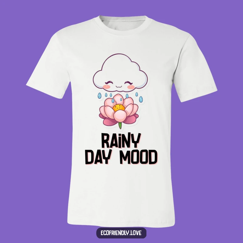 Funny Cloud T-Shirt: Giggling Rain Character, Comfy Tee, Adorable Funny Gift