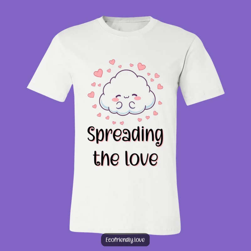 Funny Cloud Hearts T-Shirt: Raining Love, Cute Style, Great Gift!