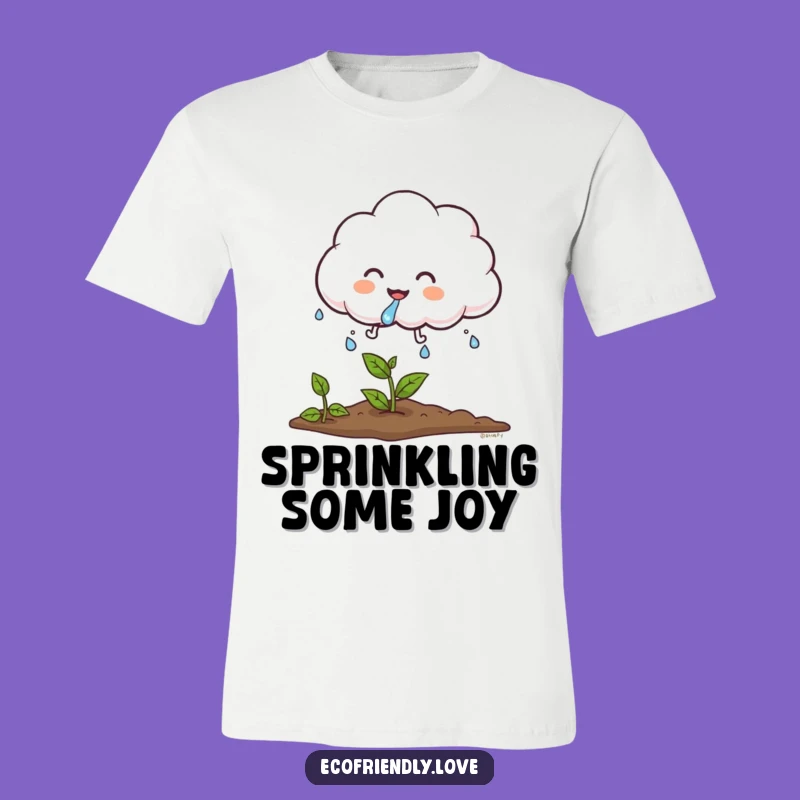 Funny Cloud Rain T-Shirt: Wear Your Love for Potted Plants