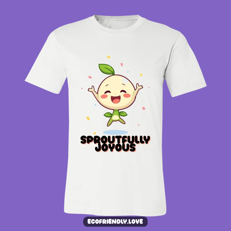 Funny Sprout Jumping Joy T-Shirt: Hilarious Confetti Party Tee for Him Her