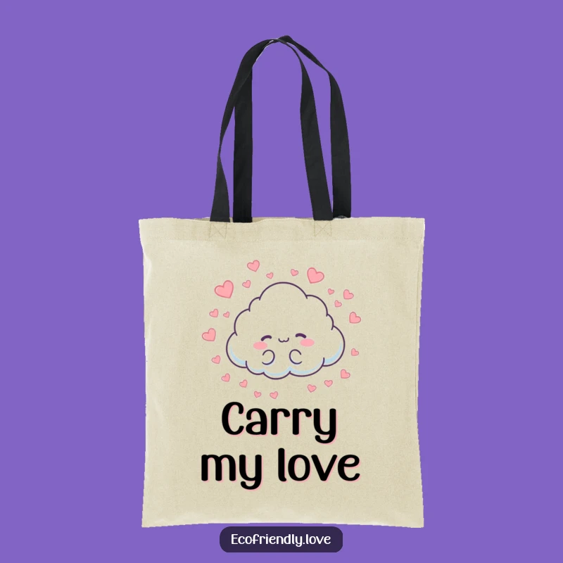 Funny Cloud Hearts Tote Bag: Carry Love, Cute Style, Ideal Gift!