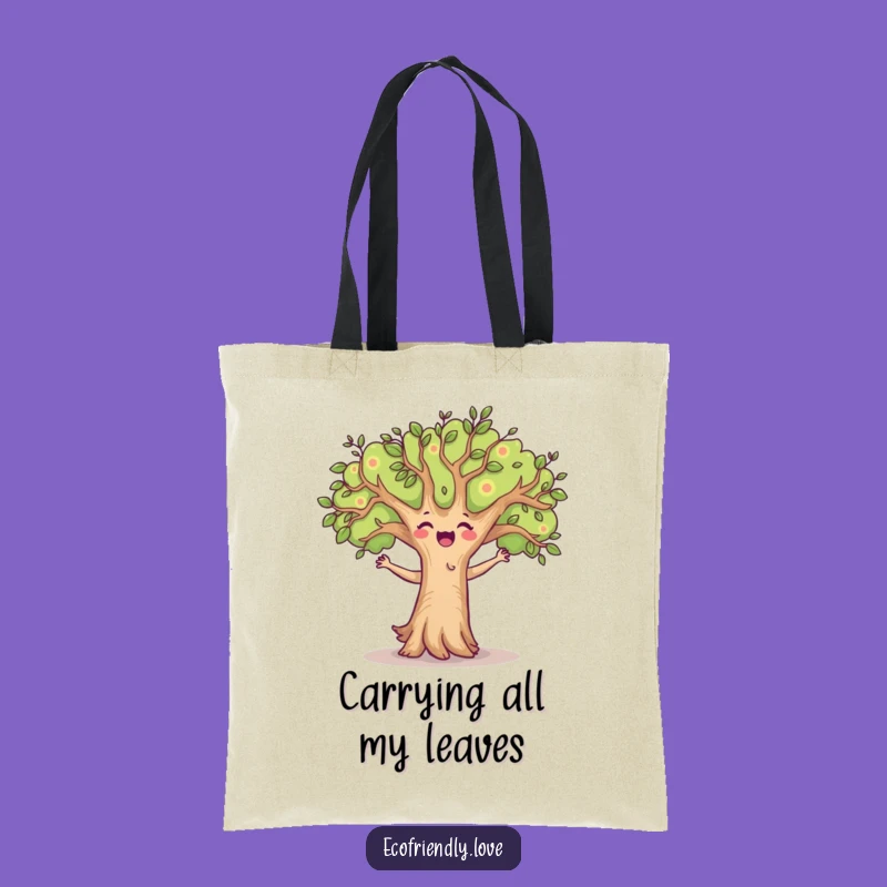 Funny Dancing Tree Tote Bag: Joyful Nature Character Shopping Bag, Eco-Friendly Funny Gift