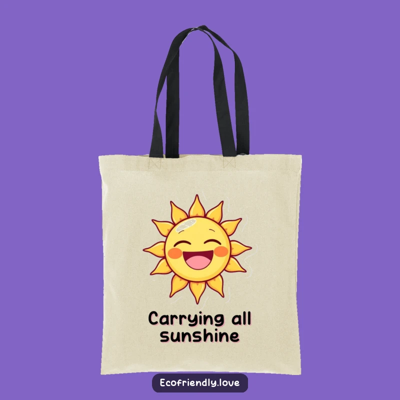 Funny Sun Tote Bag: Beaming Character, Carry Your Sunshine, Ideal Gift!