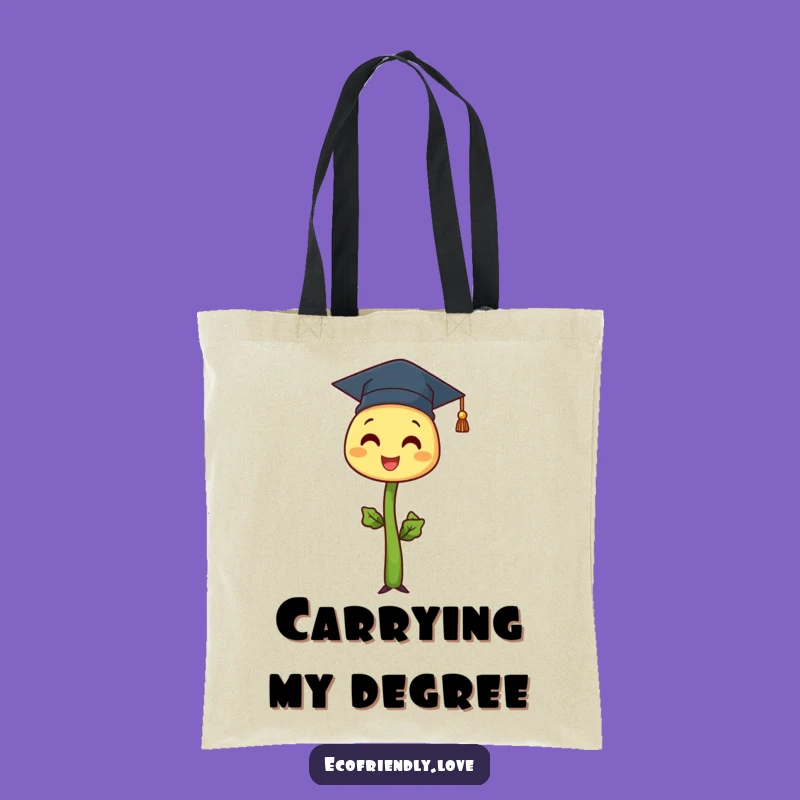Funny Sprout Graduation Tote Bag: Carry Your Achievements with Pride