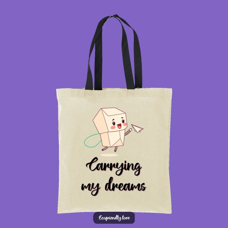 Funny Recycled Paper Character Tote: Eco-Chic Humor for Your Errands