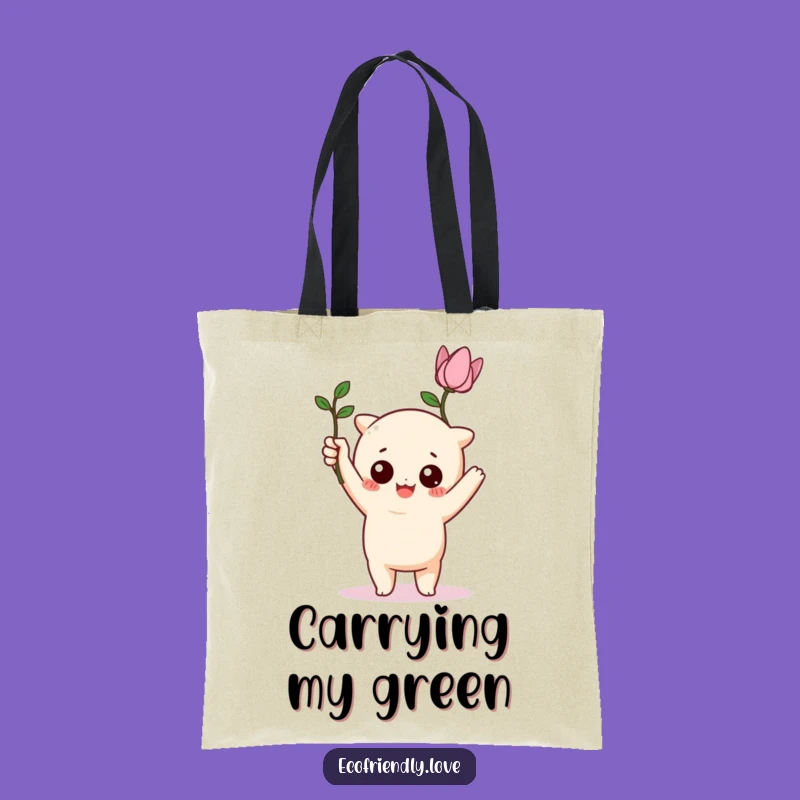 Funny Kawaii Plant Hero Tote Bag - Carry Your Green Efforts!