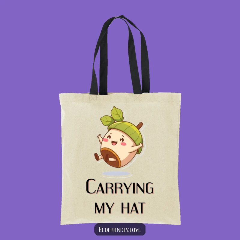 Funny Acorn Cartwheel Tote Bag: Joyful & Hilarious Nutty Accessory
