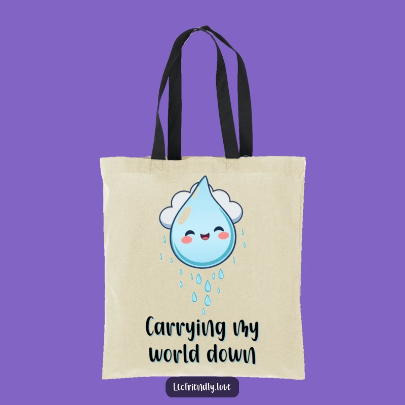 Funny Water Droplet Cloud Slide Tote Bag - Carry Your Joy Around