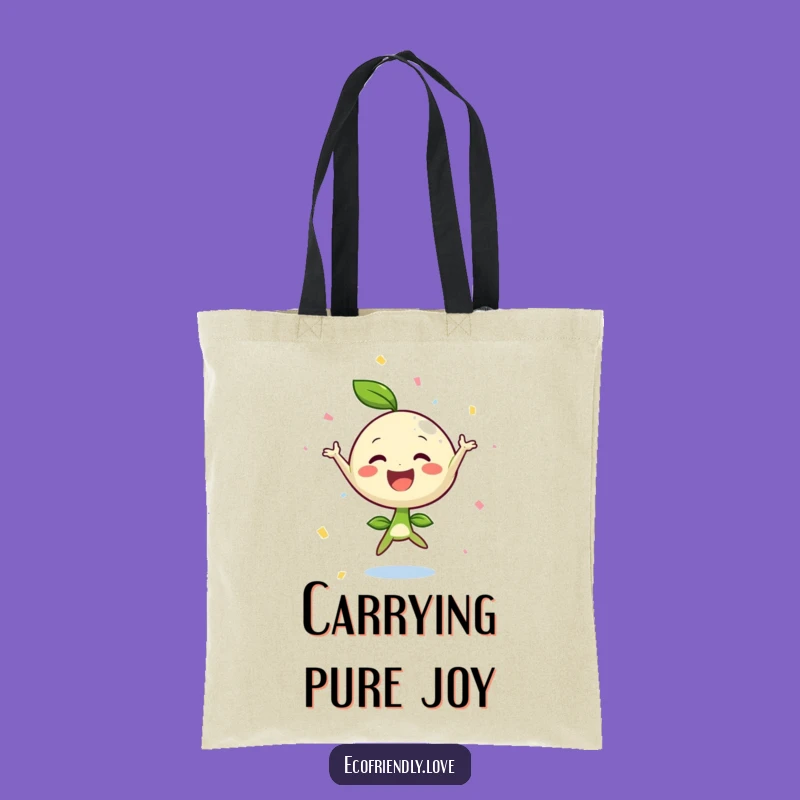 Funny Sprout Jumping Joy Tote Bag: Eco-Friendly and Hilarious Shopping Companion
