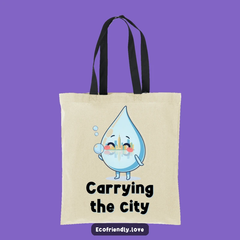 Funny Water Droplet Bubble Tote Bag: Carry the City with Playful Charm