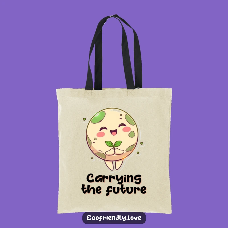 Funny Happy Planet Tote Bag: Carry Your Goods with Earth's Delight