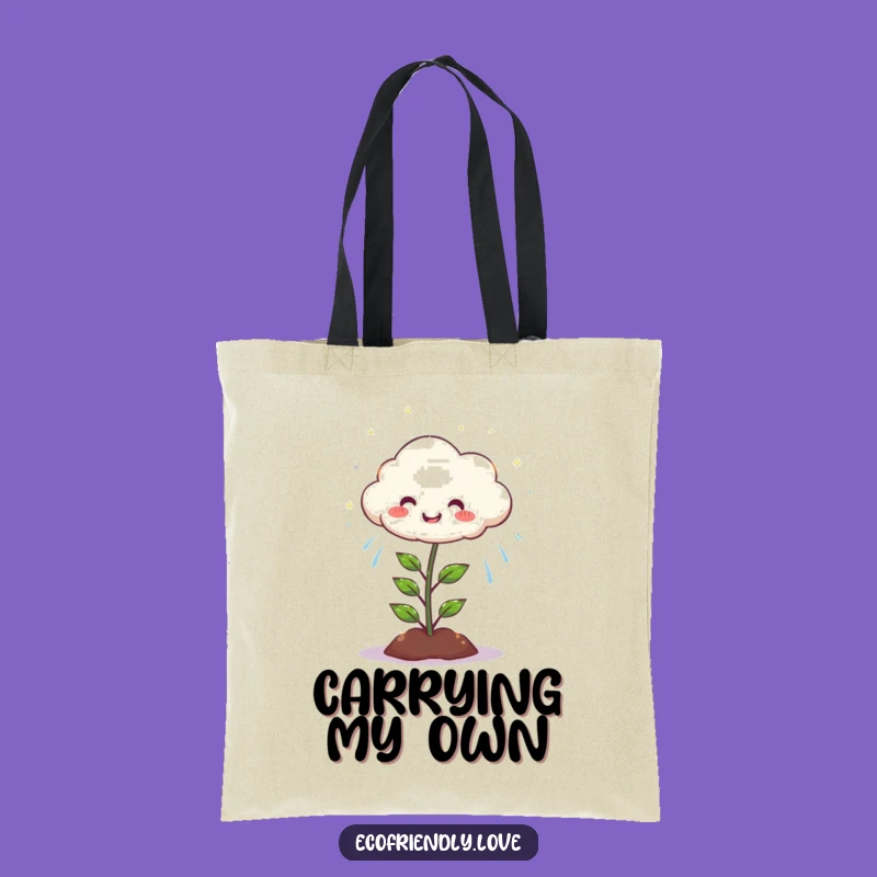 Funny Cloud Rain Plant Tote Bag: Carry Your Sparkle Everywhere