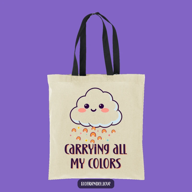 Funny Cloud Rainbow Tote Bag - Carry Your Joyful Humor