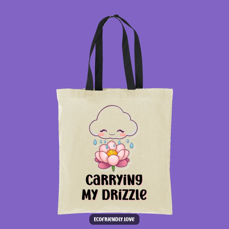 Funny Cloud Tote Bag: Giggling Rain, Eco-Friendly Bag, Perfect Funny Gift