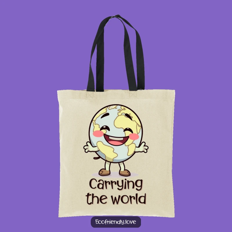 Funny Dancing Earth Tote Bag: Carry Your Planet Pride with Style