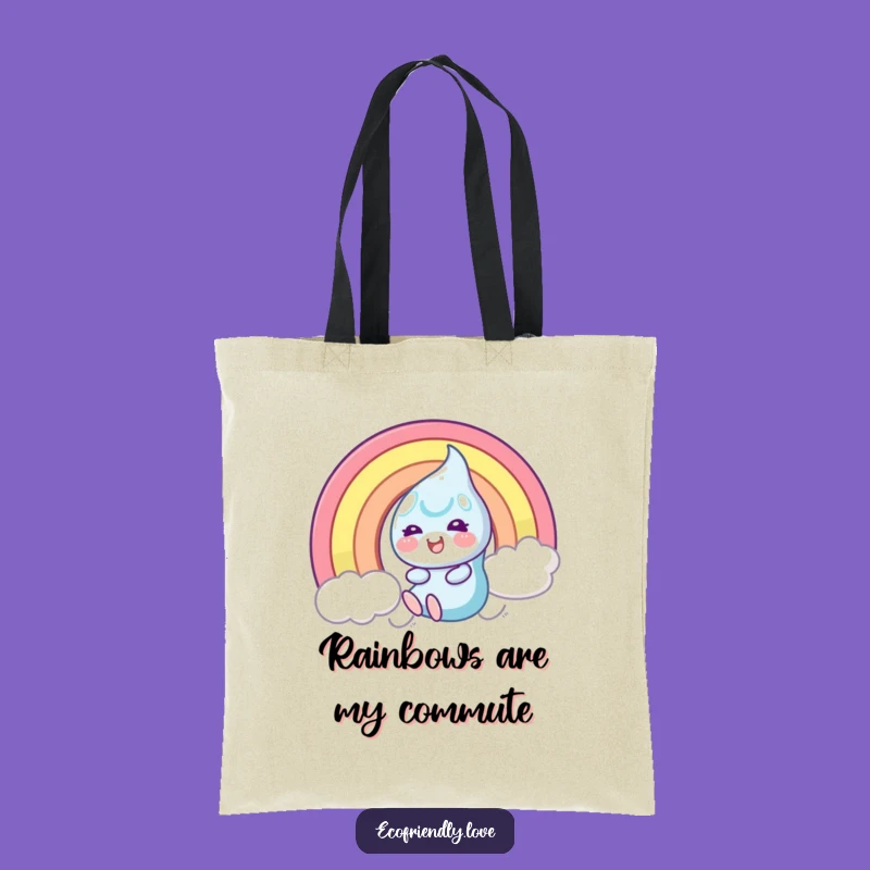 Funny Dewdrop Rainbow Slide Tote Bag: Carry Your Joyful Essentials Stylishly