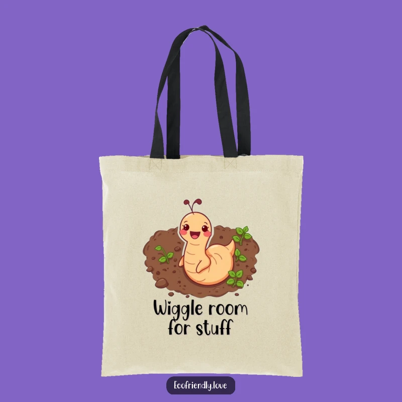 Funny Earthworm Tote Bag: Carry Your Essentials with a Smile, Perfect Funny Gift
