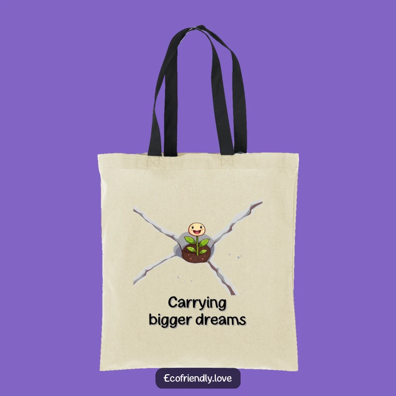 Funny Seedling Tote Bag: Carry Your Perseverance in Style