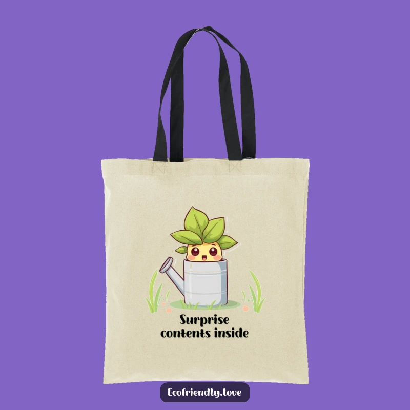 Funny Sprout Watering Can Tote Bag: Carry Your Essentials with a Peek-a-Boo Surprise