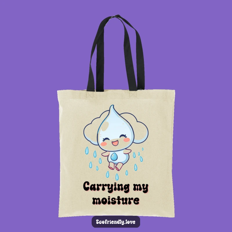 Funny Water Droplet Tote Bag: Spacious Cloud Slide Fun, Ideal Funny Gift!