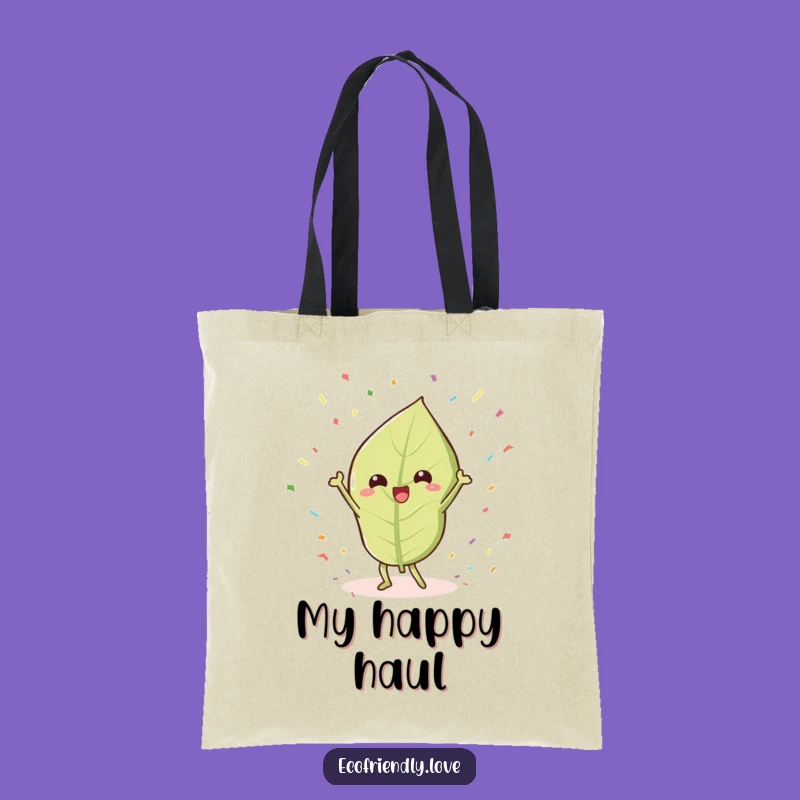 Funny Victory Leaf Tote Bag: Celebratory Plant Carry-all for Festive Outings