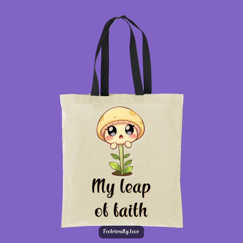 Funny Mushroom Leaping Sprout Tote Bag: Stylish Surprise Carry-All for Fun